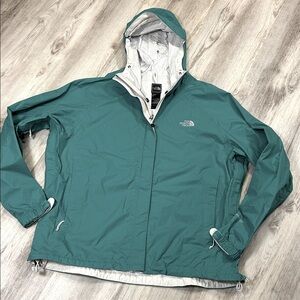 The North Face Green Hooded Zip-Up Windbreaker Jacket Gorpcore PNW Outdoor Style